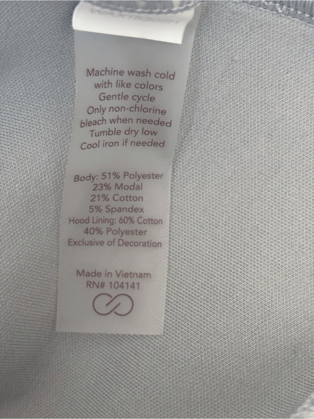 CALIA Heather Grey Soft Scuba Hooded Full Zip XS - Picture 5 of 6